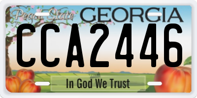 GA license plate CCA2446