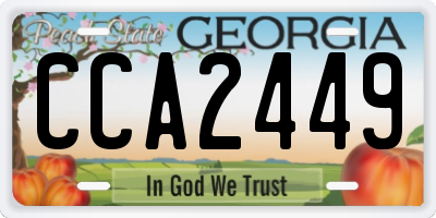 GA license plate CCA2449