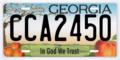 GA license plate CCA2450