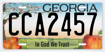 GA license plate CCA2457