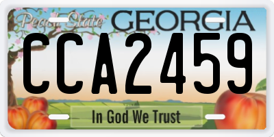 GA license plate CCA2459