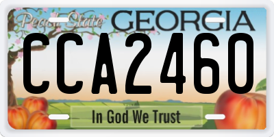 GA license plate CCA2460