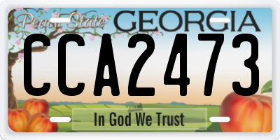 GA license plate CCA2473