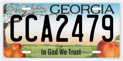 GA license plate CCA2479