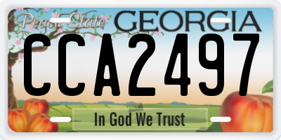 GA license plate CCA2497