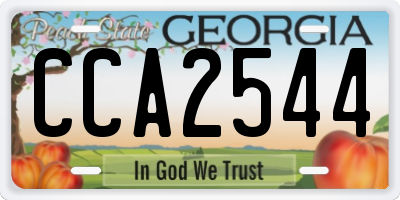 GA license plate CCA2544