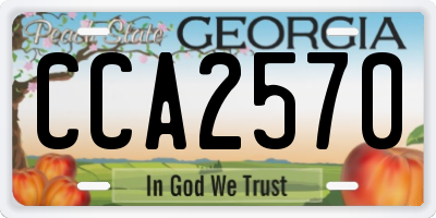 GA license plate CCA2570