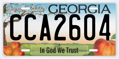 GA license plate CCA2604