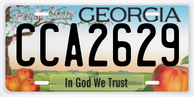GA license plate CCA2629