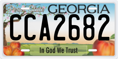 GA license plate CCA2682