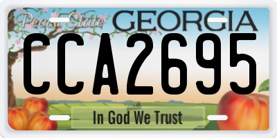 GA license plate CCA2695