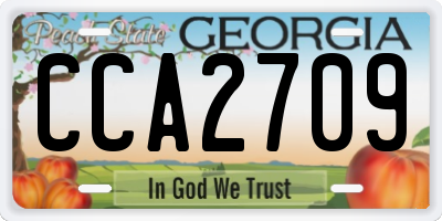 GA license plate CCA2709