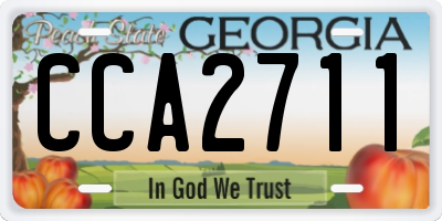 GA license plate CCA2711
