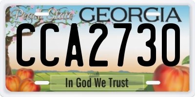 GA license plate CCA2730