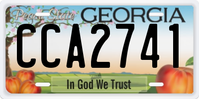 GA license plate CCA2741
