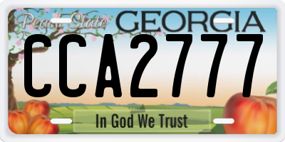 GA license plate CCA2777