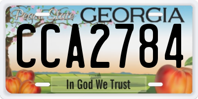 GA license plate CCA2784