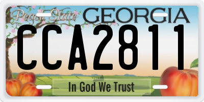 GA license plate CCA2811