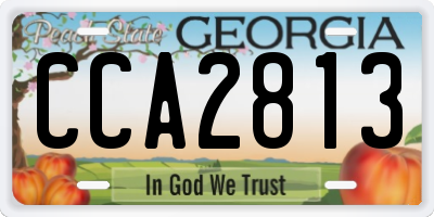 GA license plate CCA2813