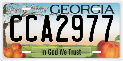 GA license plate CCA2977