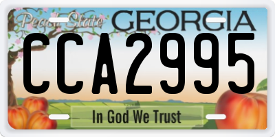 GA license plate CCA2995