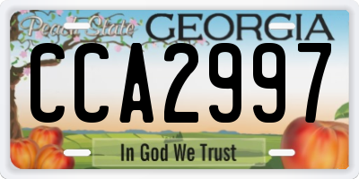 GA license plate CCA2997