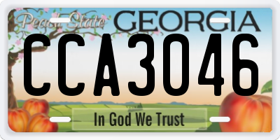 GA license plate CCA3046