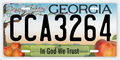 GA license plate CCA3264