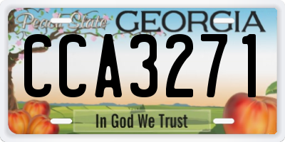 GA license plate CCA3271