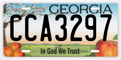GA license plate CCA3297
