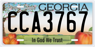 GA license plate CCA3767