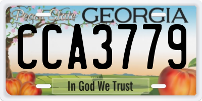 GA license plate CCA3779