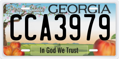 GA license plate CCA3979