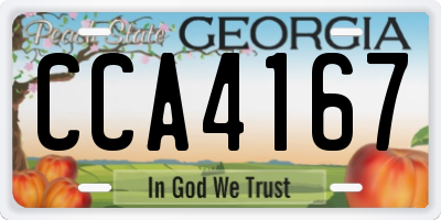GA license plate CCA4167
