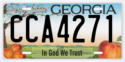 GA license plate CCA4271