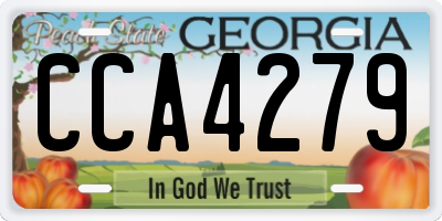 GA license plate CCA4279