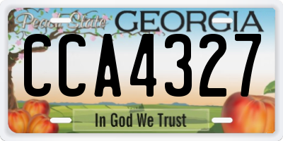 GA license plate CCA4327