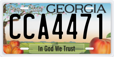 GA license plate CCA4471