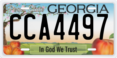 GA license plate CCA4497
