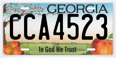 GA license plate CCA4523