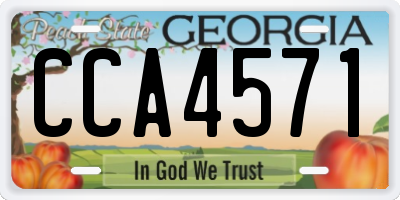 GA license plate CCA4571