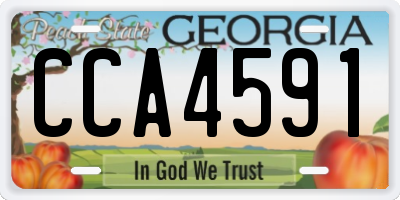 GA license plate CCA4591