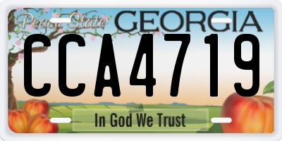GA license plate CCA4719
