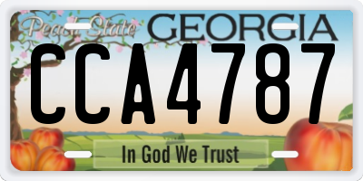 GA license plate CCA4787