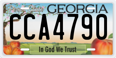 GA license plate CCA4790