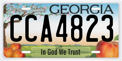 GA license plate CCA4823