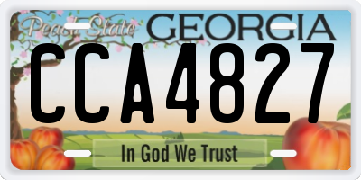 GA license plate CCA4827
