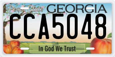 GA license plate CCA5048