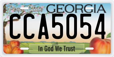 GA license plate CCA5054