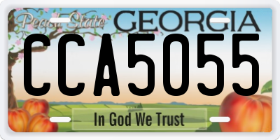GA license plate CCA5055
